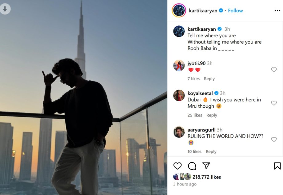 Kartik Aaryan Enjoys A Dubai Break After Back-to-Back Hits: 