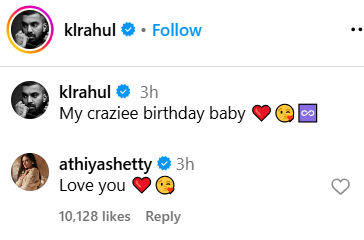 KL Rahul calls Athiya Shetty 'my craziee birthday baby' wishing her on the special day 924676
