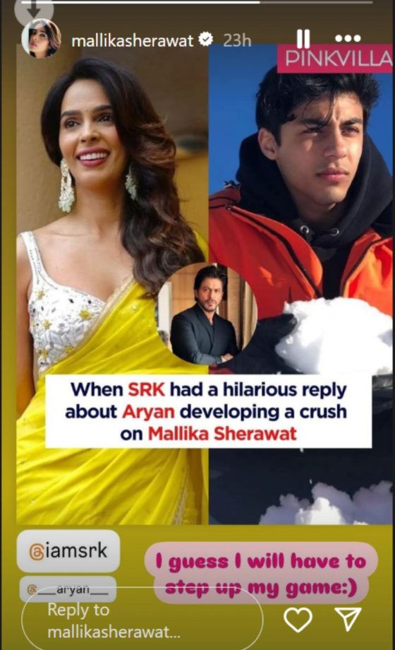 Mallika Sherawat feels she 'needs to step up her game' to be Aryan Khan's crush 925649