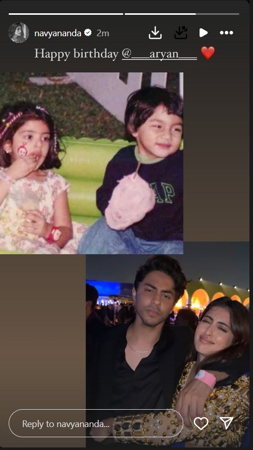 Navya Nanda shared a special image with Aryan Khan wishing him on his birthday 925583