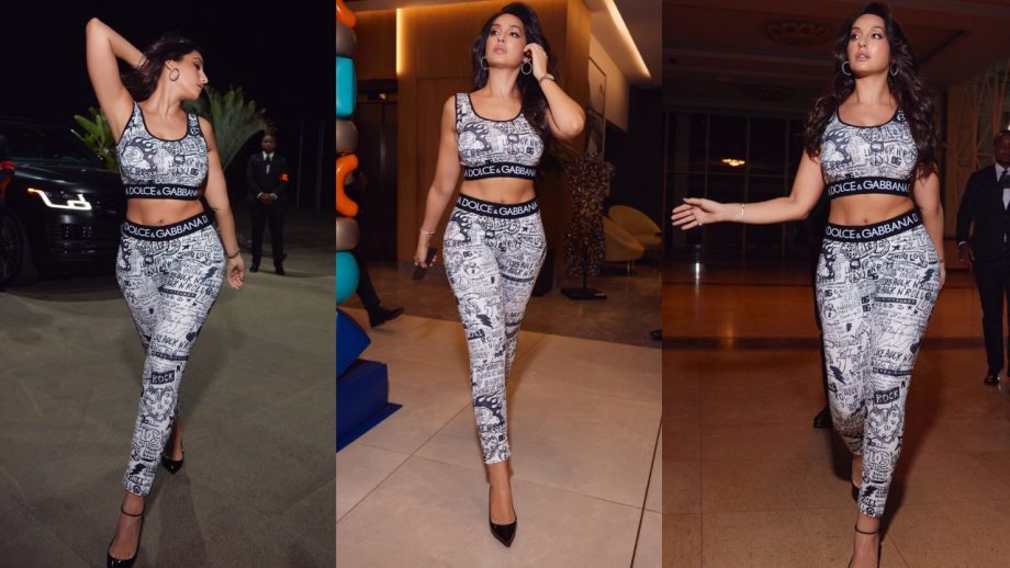 Nora Fatehi Turns Heads in Chic Dolce & Gabbana Co-Ords 924643