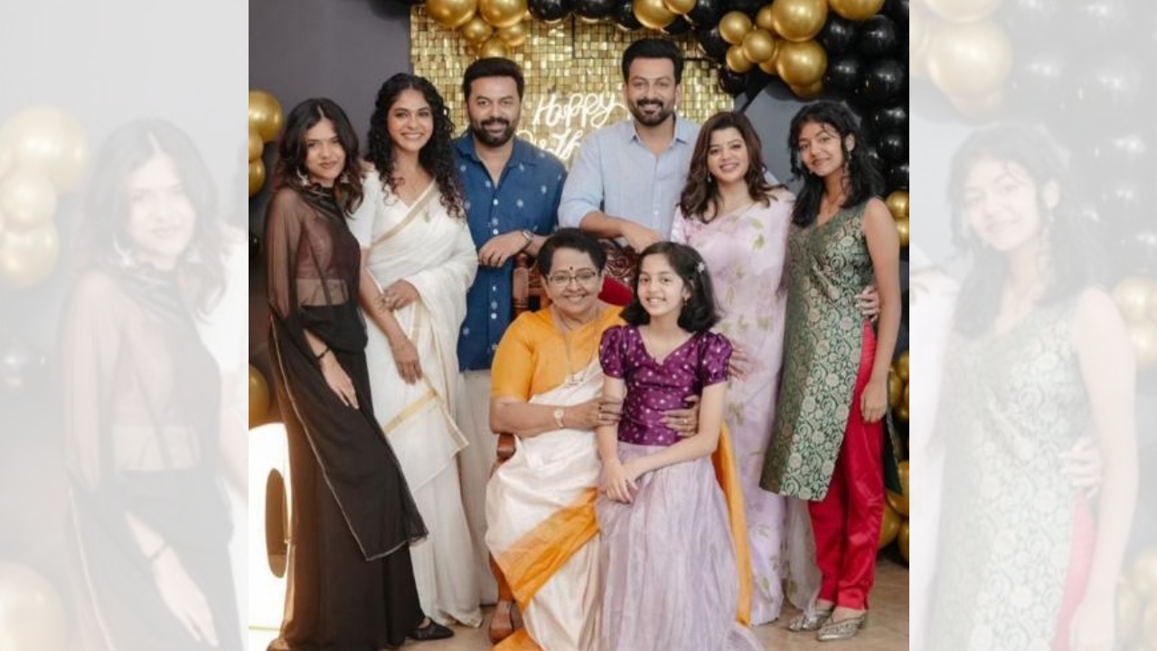 Prithviraj Sukumaran shares a rare family group picture celebrating mother's birthday 924513