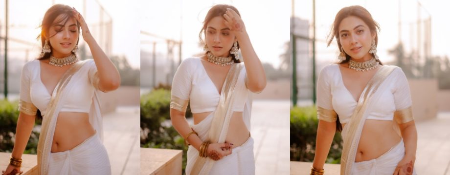 Reem Shaikh Looks Like Divine Beauty In White Saree, Arjun Bijlani Has The Cutest Reaction 924338