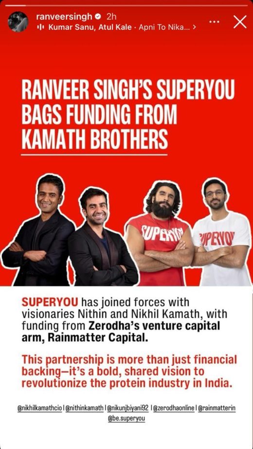 Bold moves paying off Big Time: Ranveer Singh stands out as Star-Entrepreneur with successful venture proving his entrepreneurial Zeal 928718
