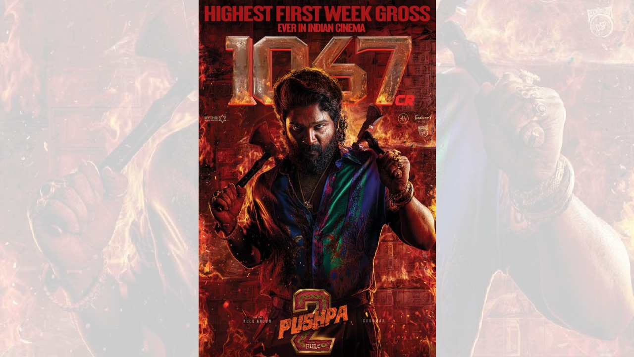 By collecting 1067 Cr. in its first week, Allu Arjun's Pushpa 2: The Rule makes the highest first week gross ever in Indian cinema! 929263