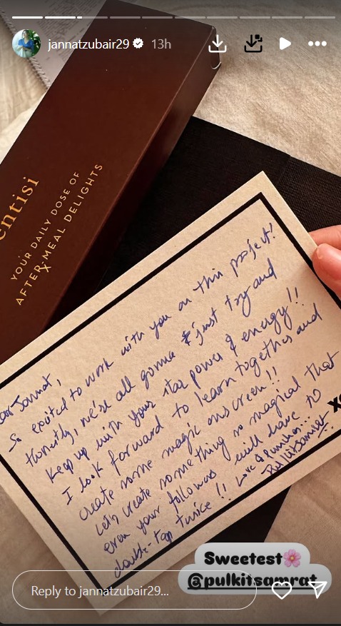 Jannat Zubair Receives A Heartfelt Letter From Someone Special, Find Who? 928544