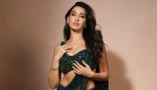 Nora Fatehi Flaunts Curves In Deep Neck Blouse & Shimmering Green Saree – See Pics