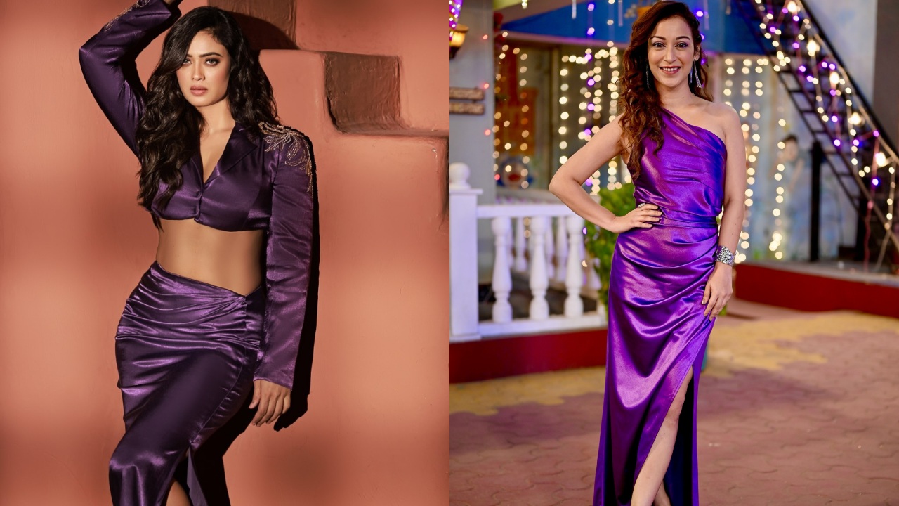 Sunayana Fozdar Or Shweta Tiwari: Who Is Slaying In Satin Purple Thigh-high Slit Attire? 931865