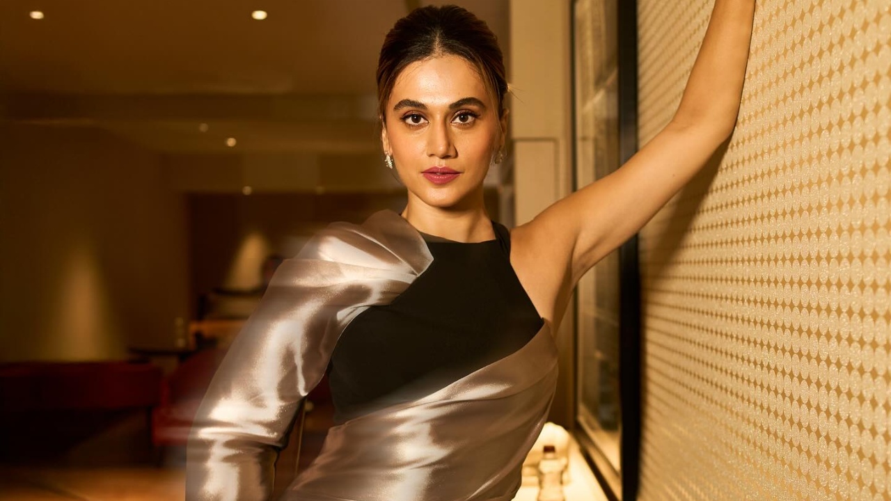 Taapsee Pannu’s Mesmerizing Satin Glam Dress Is A Stunning Play of Elegance and Shine