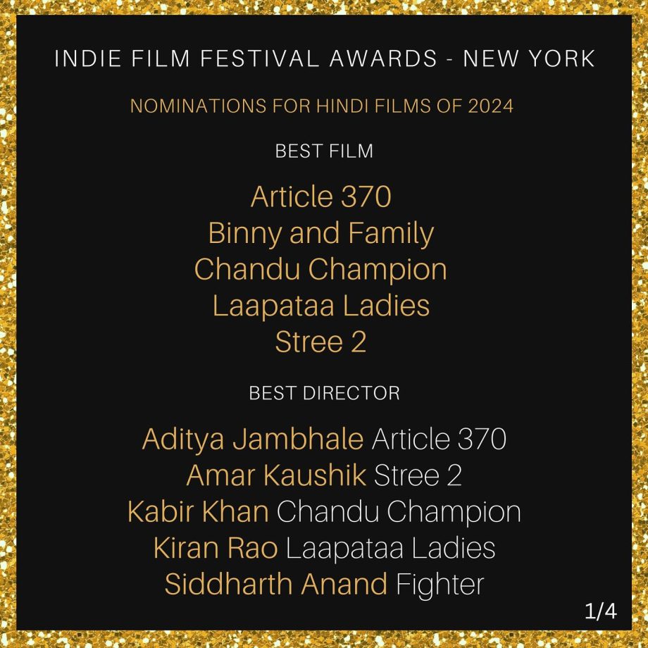 Chandu Champion secured three nominations at the first edition of the Indie Film Festival Awards! 938087