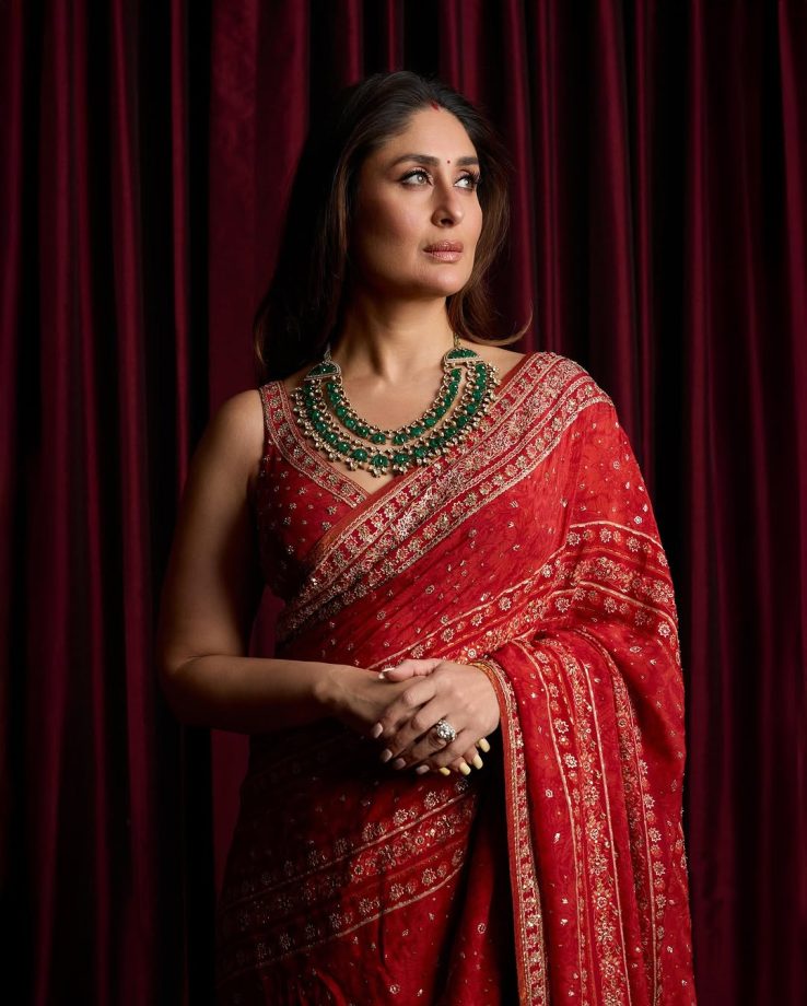 Kareena Kapoor Khan Serves Perfect Indian Bahu Vibes In Red Saree - See Pics 938199