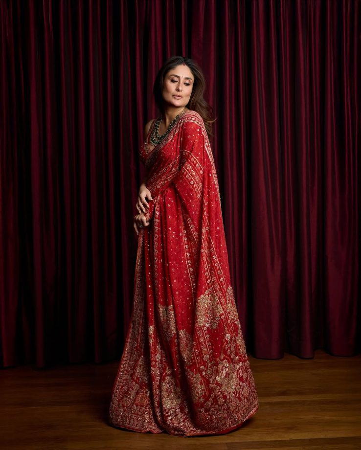 Kareena Kapoor Khan Serves Perfect Indian Bahu Vibes In Red Saree - See Pics 938201
