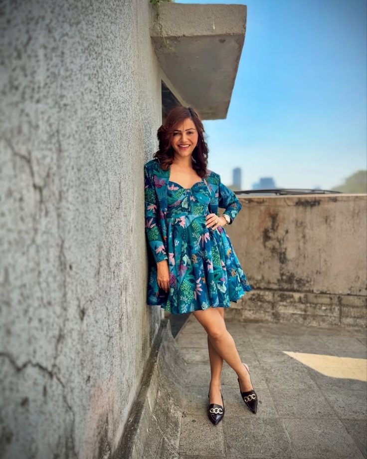 Rubina Dilaik Rocks a Floral Mini Dress for a Fun and Stylish Look 936281