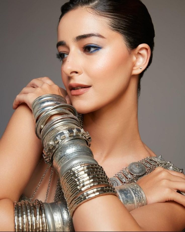 Ananya Panday Covers Herself In Oxidised Accessories, Stuns In Blue Embellished Bottom: See Photos 942328