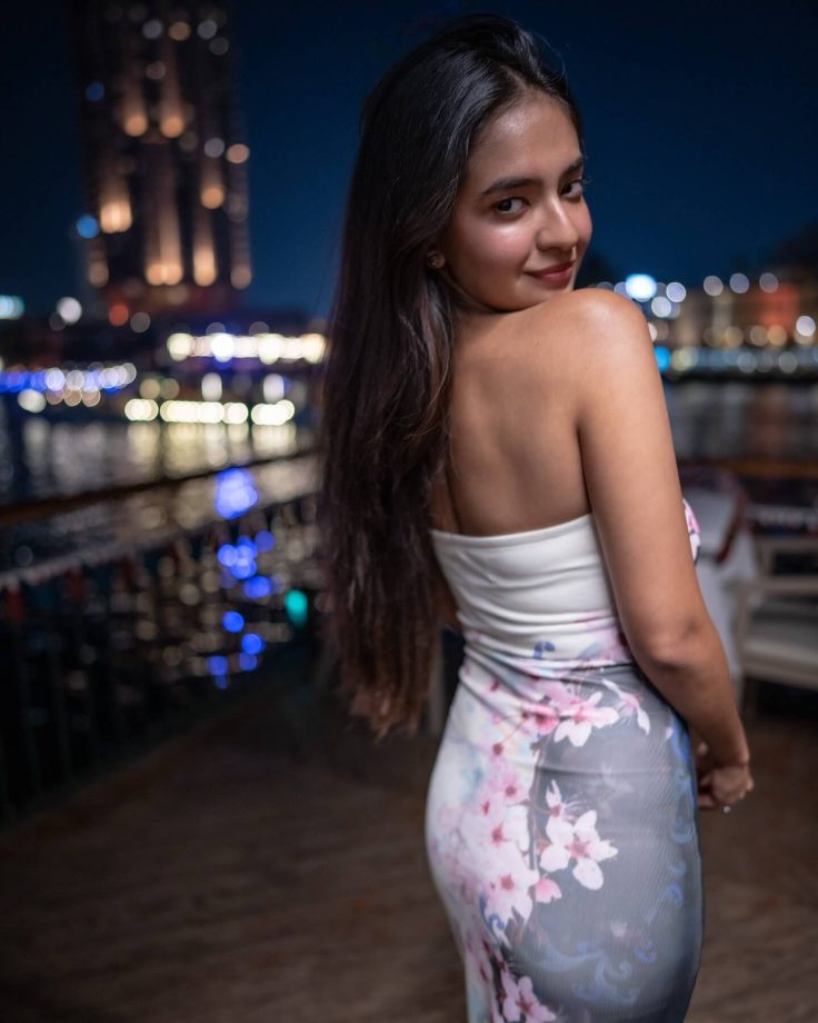 Anushka Sen Radiates in Floral Off-Shoulder Dress 942581