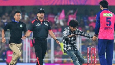 IPL 2025: Fan Invasion To Touch Riyan Parag’s Feet: A Moment of Pride or a PR Stunt?