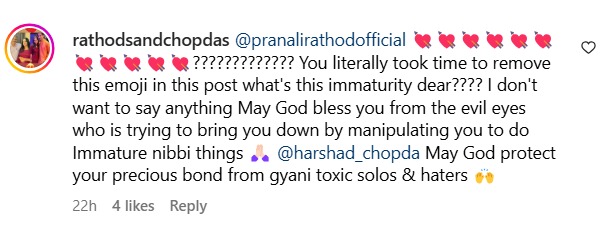 Pranali Rathod Gets Trolled For Deleting Posts With Harshad Chopda, Latter Parties With Friends 939186