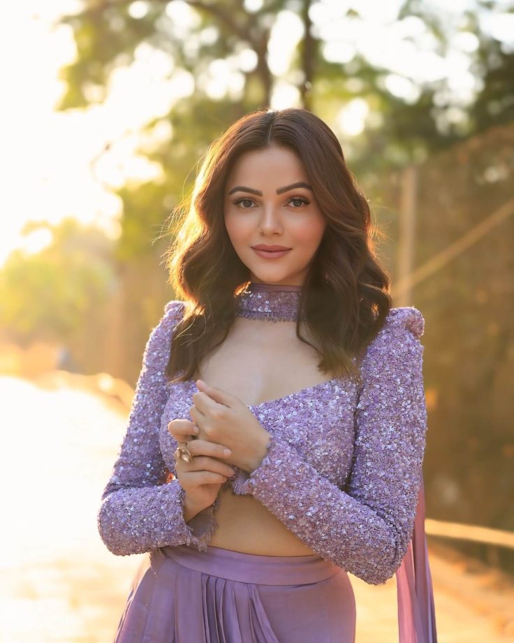 Rubina Dilaik Turns Heads in Elegant Lilac Lehenga Dress 942587