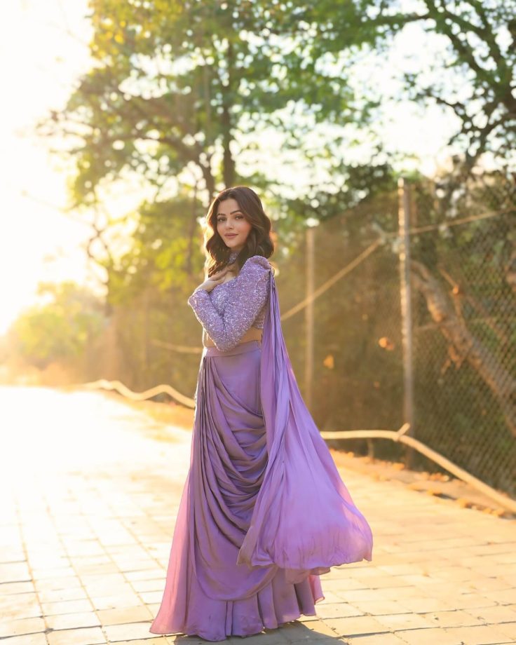 Rubina Dilaik Turns Heads in Elegant Lilac Lehenga Dress 942591