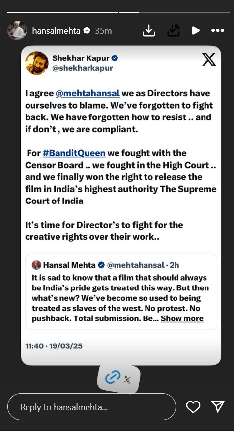 Shekhar Kapur, Hansal Mehta blast OTT platforms for editing their content 941164