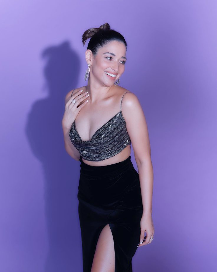 Tamannaah Bhatia In Bralette-Skirt Or Kajal Aggarwal In Bodycon Gown: Who Looks Party Ready In Glitter? 942494