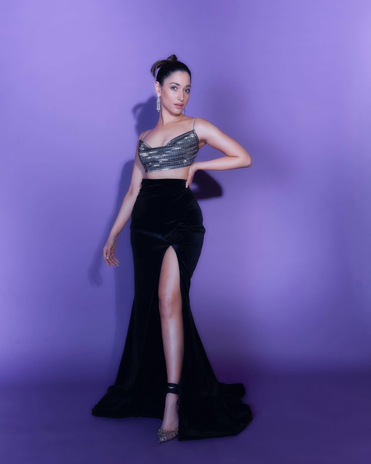 Tamannaah Bhatia In Bralette-Skirt Or Kajal Aggarwal In Bodycon Gown: Who Looks Party Ready In Glitter? 942495