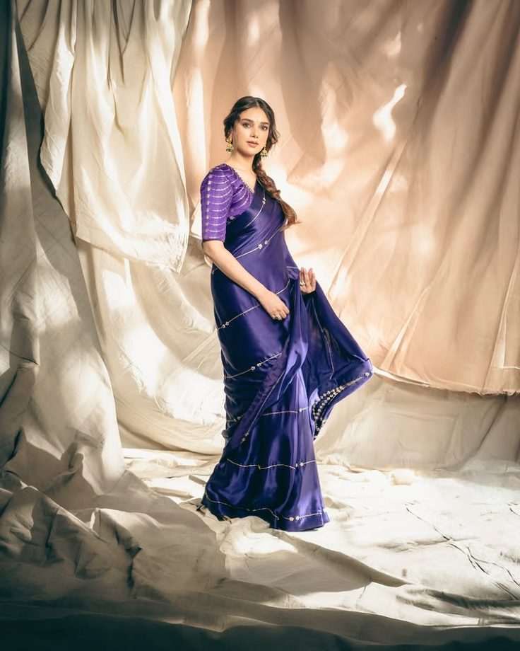 Aditi Rao Hydari Stuns in a Graceful Purple Saree 943348