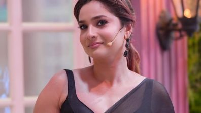 Ankita Lokhande Exudes Grace in a Sheer Black Saree