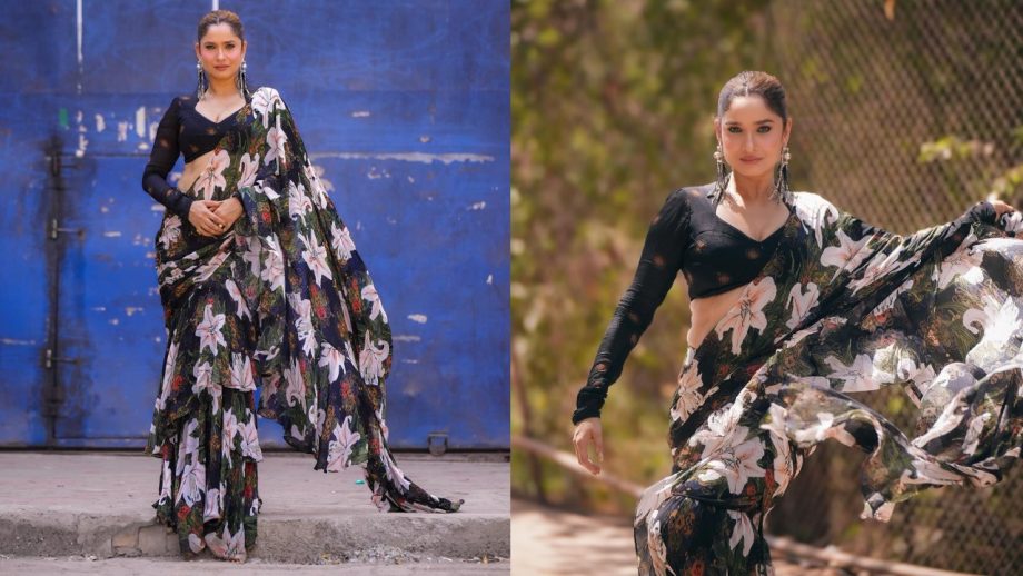 Ankita Lokhande's Floral Saree With Bold Blouse Is Perfect For Summer Wedding - See Pics 945706