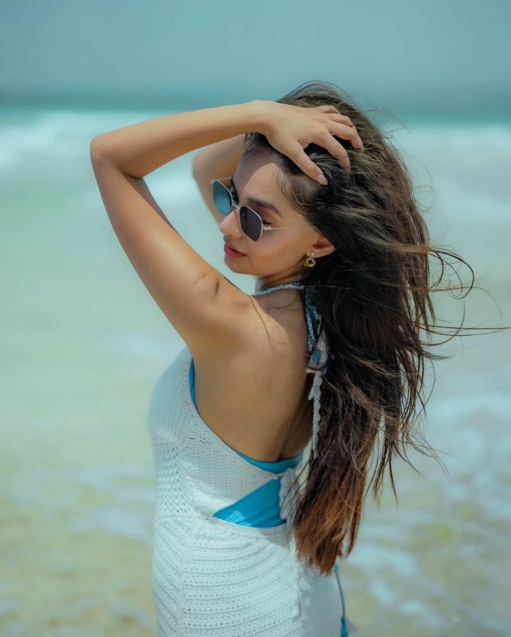 Anushka Sen Is Living the Dream in a Breezy White Knit Dress on the High Seas 945953