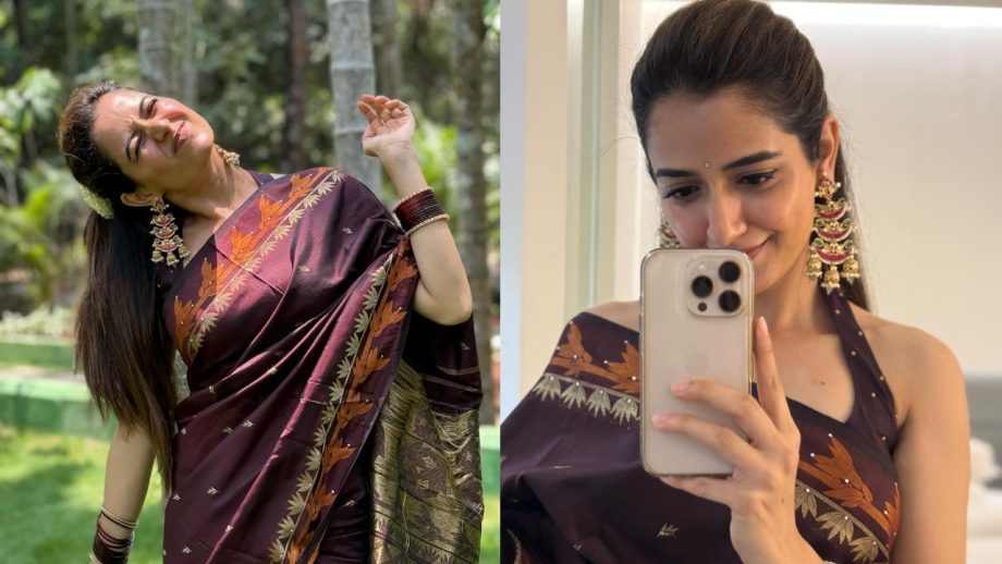Ashika Ranganath Inspired Stunning Bold Blouse To Elevate Your Simple Saree Looks 946094