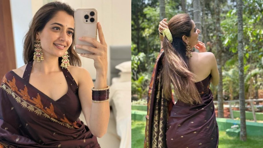 Ashika Ranganath Inspired Stunning Bold Blouse To Elevate Your Simple Saree Looks 946095