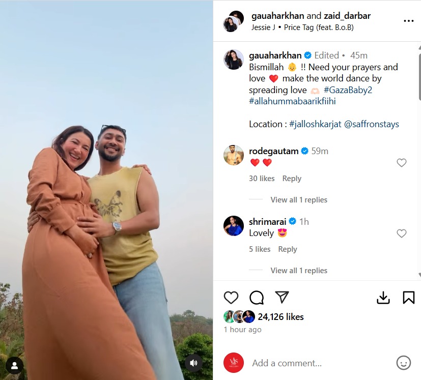Gauahar Khan & Zaid Darbar To Become Parents Again, Announce 2nd Pregnancy In Cutest Way 943881
