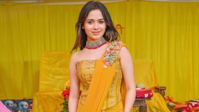 Jannat Zubair’s Yellow Corset Blouse & Satin Saree Is Perfect Haldi Dream For Brides – See Pics