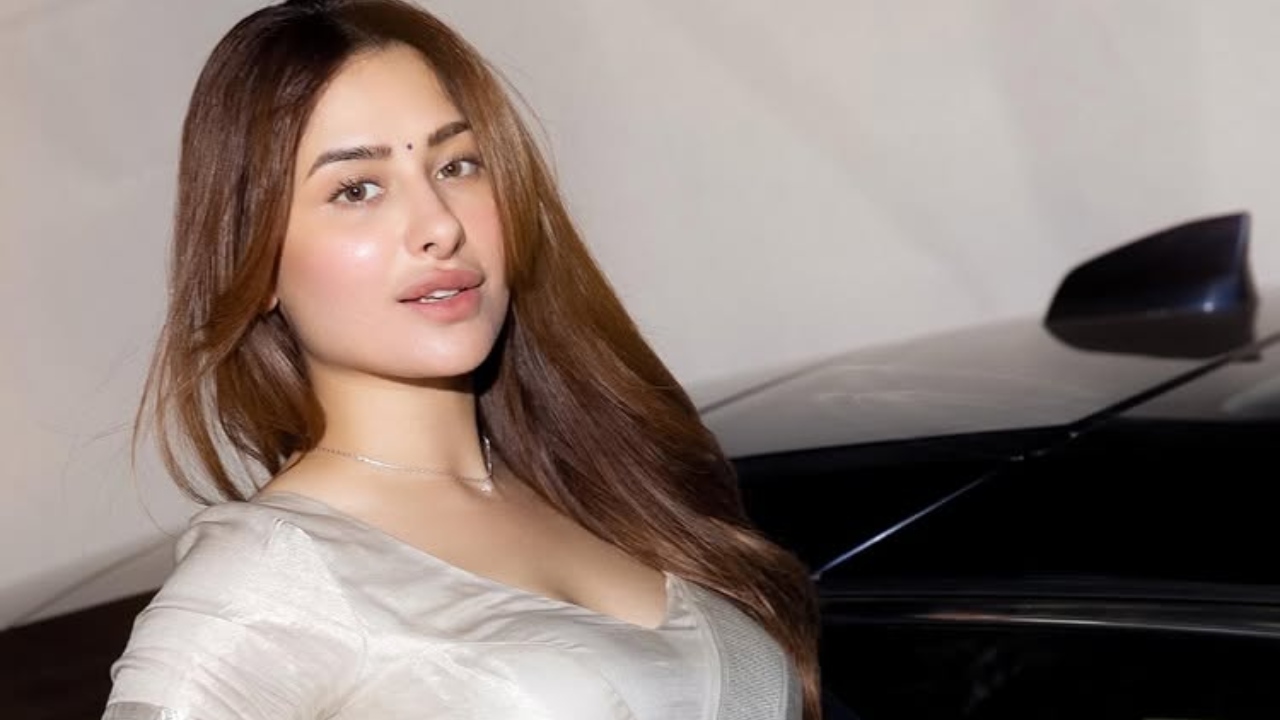 Mahira Sharma Glows in a Stunning Silver Saree 943328