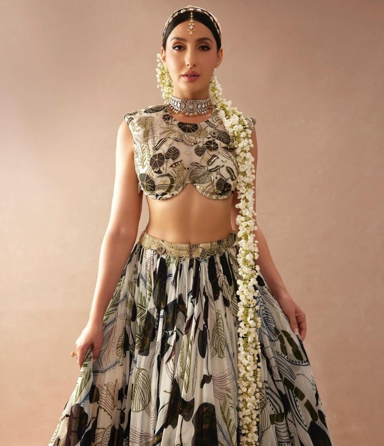 Nora Fatehi's Ethereal Lehenga & Gajra Style Is A Must-Try For Brides-to-Be 942956