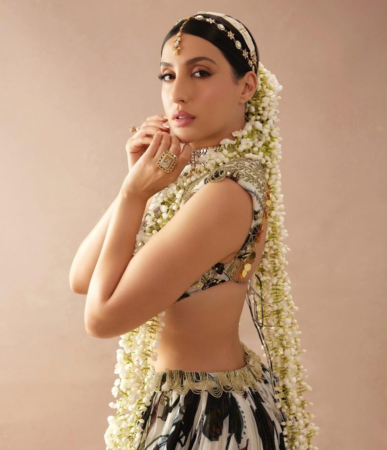 Nora Fatehi's Ethereal Lehenga & Gajra Style Is A Must-Try For Brides-to-Be 942957