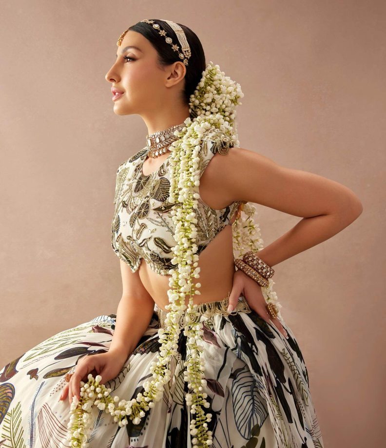 Nora Fatehi's Ethereal Lehenga & Gajra Style Is A Must-Try For Brides-to-Be 942955