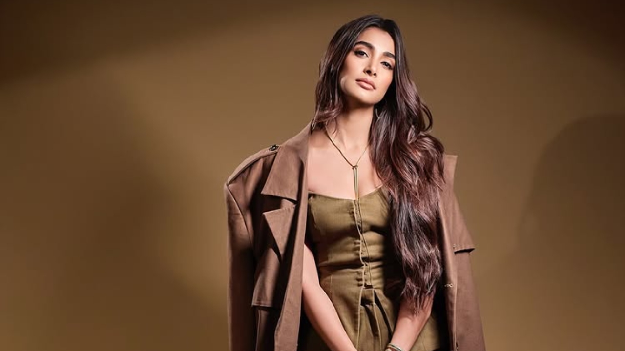 Pooja Hegde Shines in a Brownish Co-Ord Set with Subtle Glam 945090