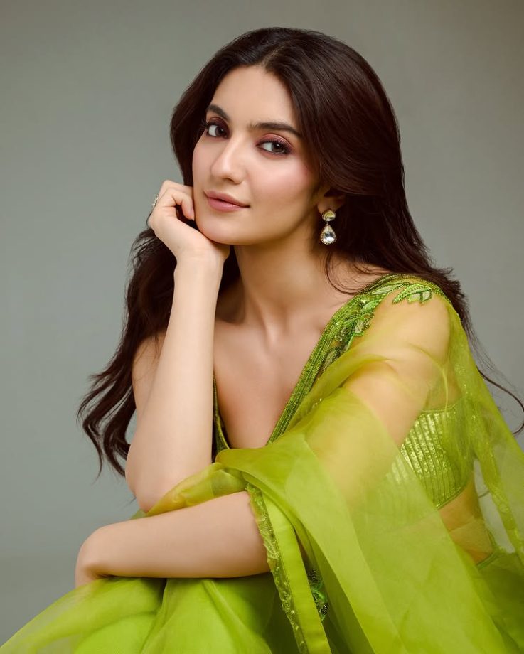 Pratibha Ranta Looks Dreamy in a Green Net Saree 945076