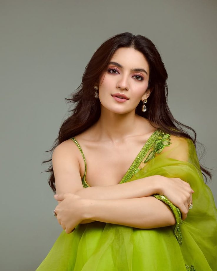 Pratibha Ranta Looks Dreamy in a Green Net Saree 945078