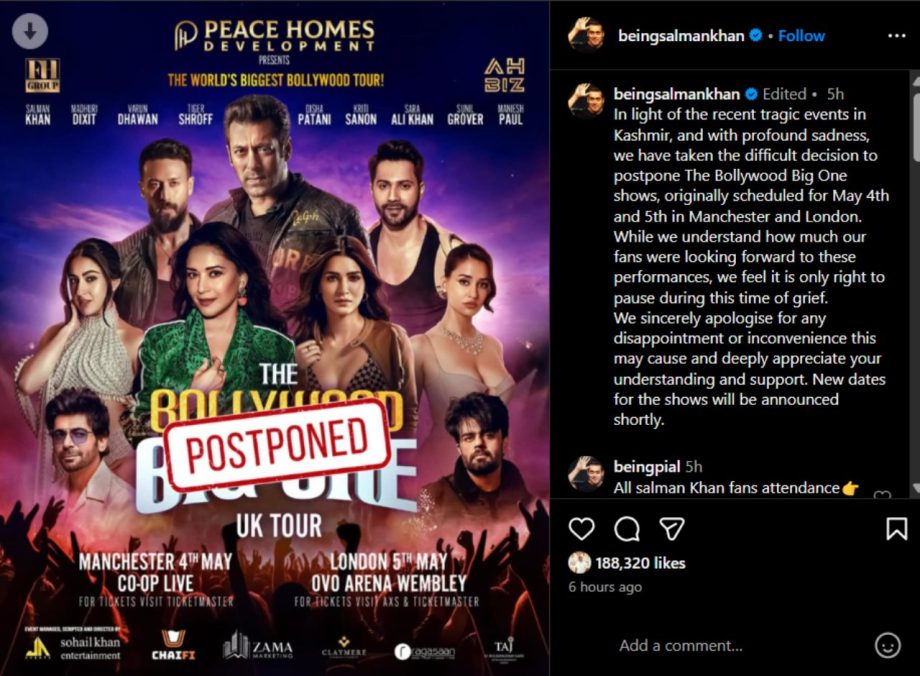 Salman Khan Postpones UK Tour With Madhuri Dixit, Varun Dhawan & Others After Pahalgam Terror Attack 946165