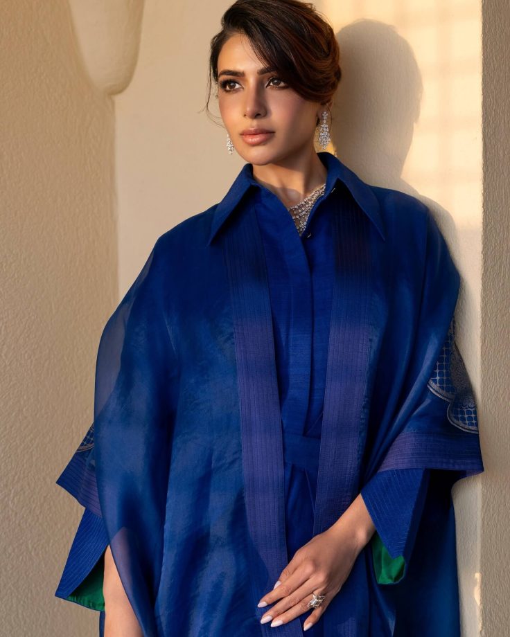 Samantha Ruth Prabhu Exudes Confidence In Royal Blue Jumpsuit With Diamond Accessories - See Pics 946082