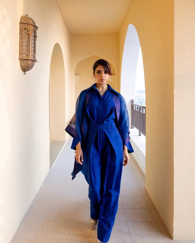 Samantha Ruth Prabhu Exudes Confidence In Royal Blue Jumpsuit With Diamond Accessories - See Pics 946083