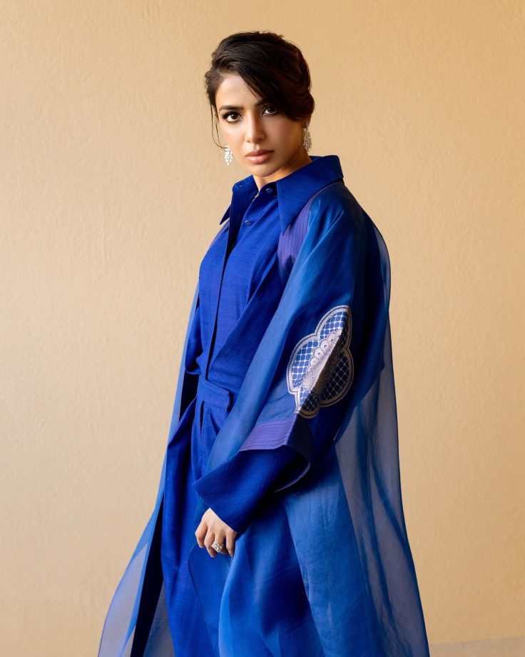 Samantha Ruth Prabhu Exudes Confidence In Royal Blue Jumpsuit With Diamond Accessories - See Pics 946084