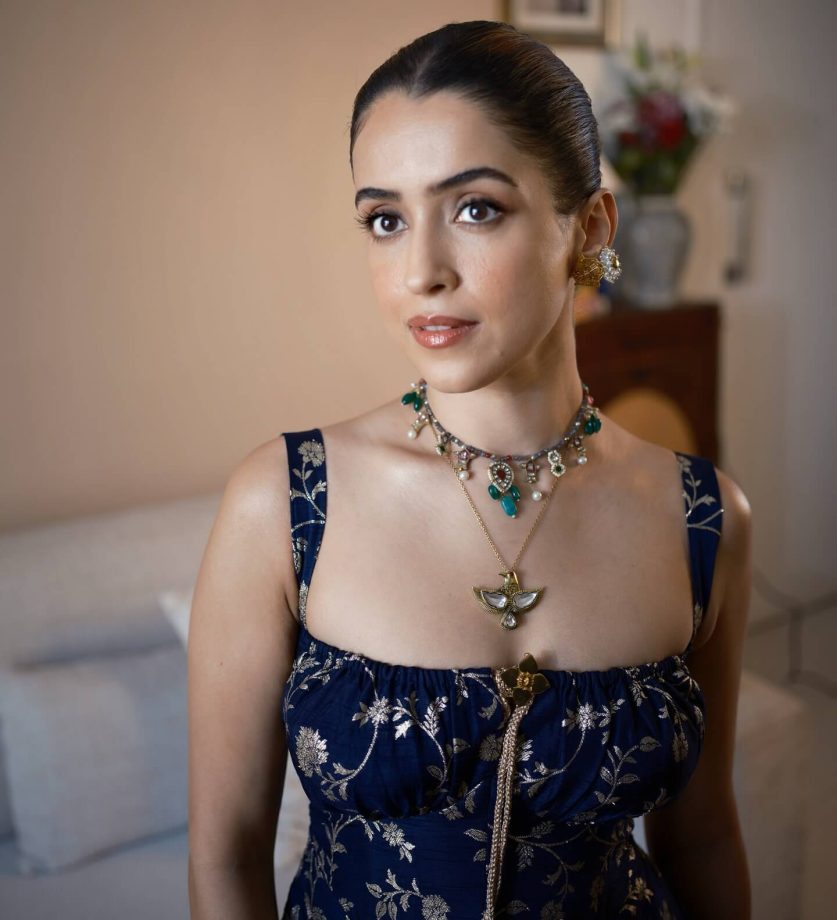 Sanya Malhotra Serves in a Midnight Blue Floral Gown, and We’re Obsessed 945937