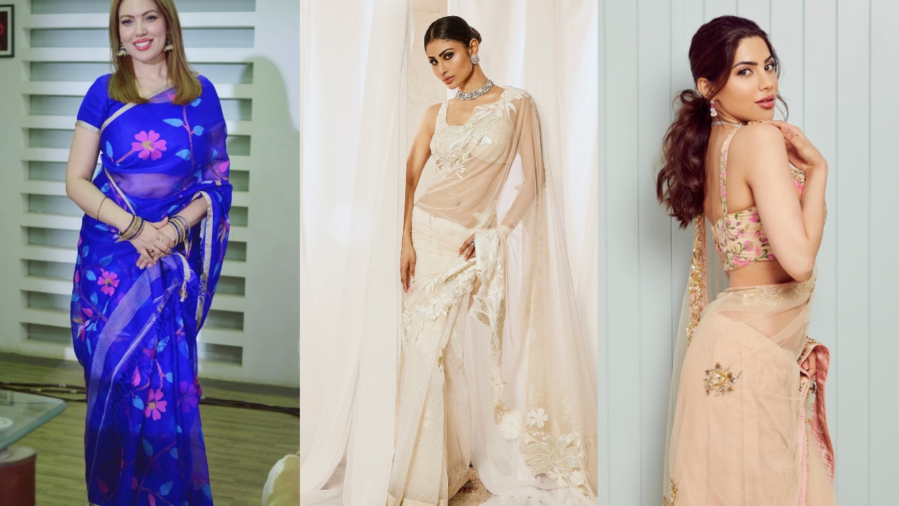 Sheer Sarees Are Stealing the Show: Munmun Dutta, Nikki Tamboli, &  Mouni Roy Nailed the Look 944699