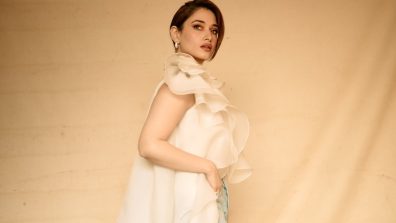 Tamannaah Bhatia Keeps It Chic in a One-Shoulder Top and Baggy Jeans