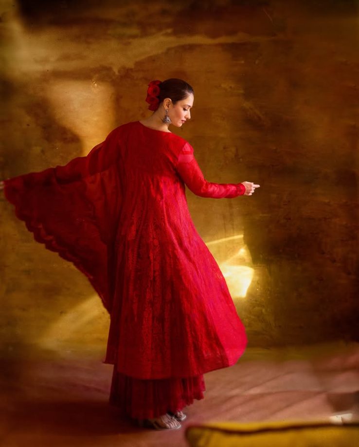 Tamannaah Bhatia Radiates Bridal Elegance In Red Anarkali Worth Rupees 159,500: See Pics 943789