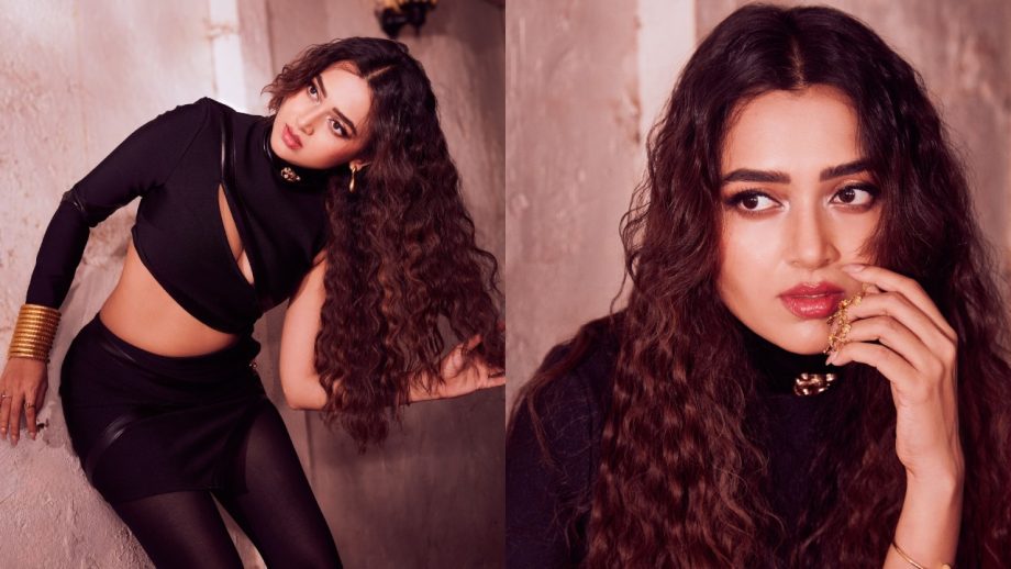 Tejasswi Prakash Oozes Glamour In Black Top-Skirt – See Her Bold Pics 943183
